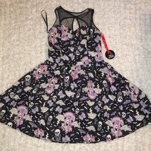 Hell Bunny Mesh Top Candy Goth Dress 